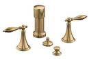 3-Hole with Double Lever Handle Bidet Faucet in Vibrant Brushed Bronze
