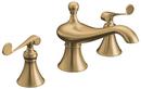 3-Hole Widespread Tub Filler with Double Lever Handle in Vibrant Brushed Bronze