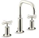 KOHLER Vibrant&reg; Polished Nickel Two Handle Widespread Bathroom Sink Faucet 