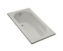 60 x 32 in. Drop-In Bathtub with End Drain in Ice Grey