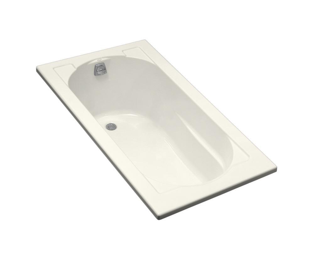 KOHLER Biscuit 60 x 32 in. Drop-In Bathtub with Reversible Drain 