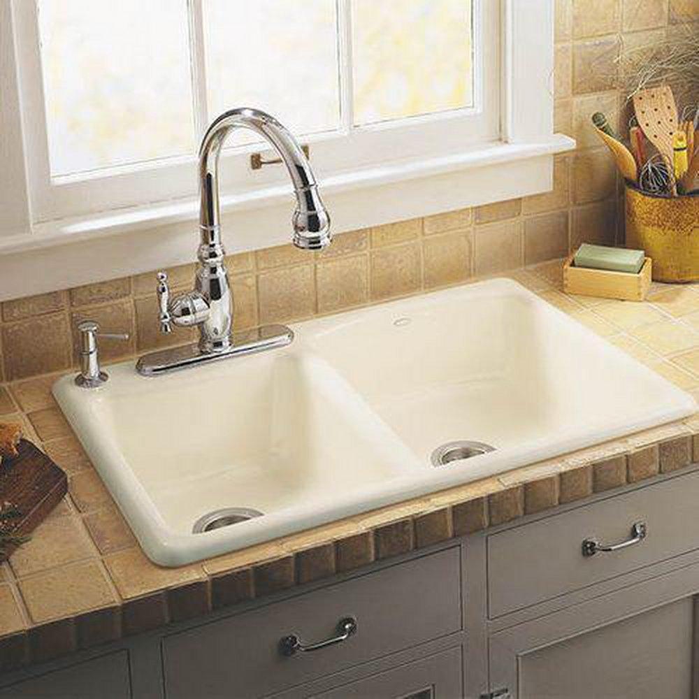 KOHLER Vibrant&reg; Polished Nickel Single Handle Pull Down Kitchen Faucet 