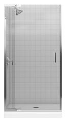72-3/8 x 39 in. Frameless Shower Door with Crystal Clear Glass in Bright Silver