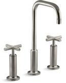 KOHLER Vibrant&reg; Brushed Nickel Two Handle Bathroom Sink Faucet 