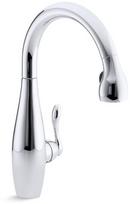 3-Hole Pull-Out Kitchen Sink Faucet with Single Lever Handle in Polished Chrome