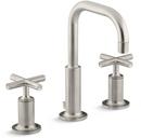 KOHLER Vibrant Brushed Nickel Two Handle Widespread Bathroom Sink Faucet 