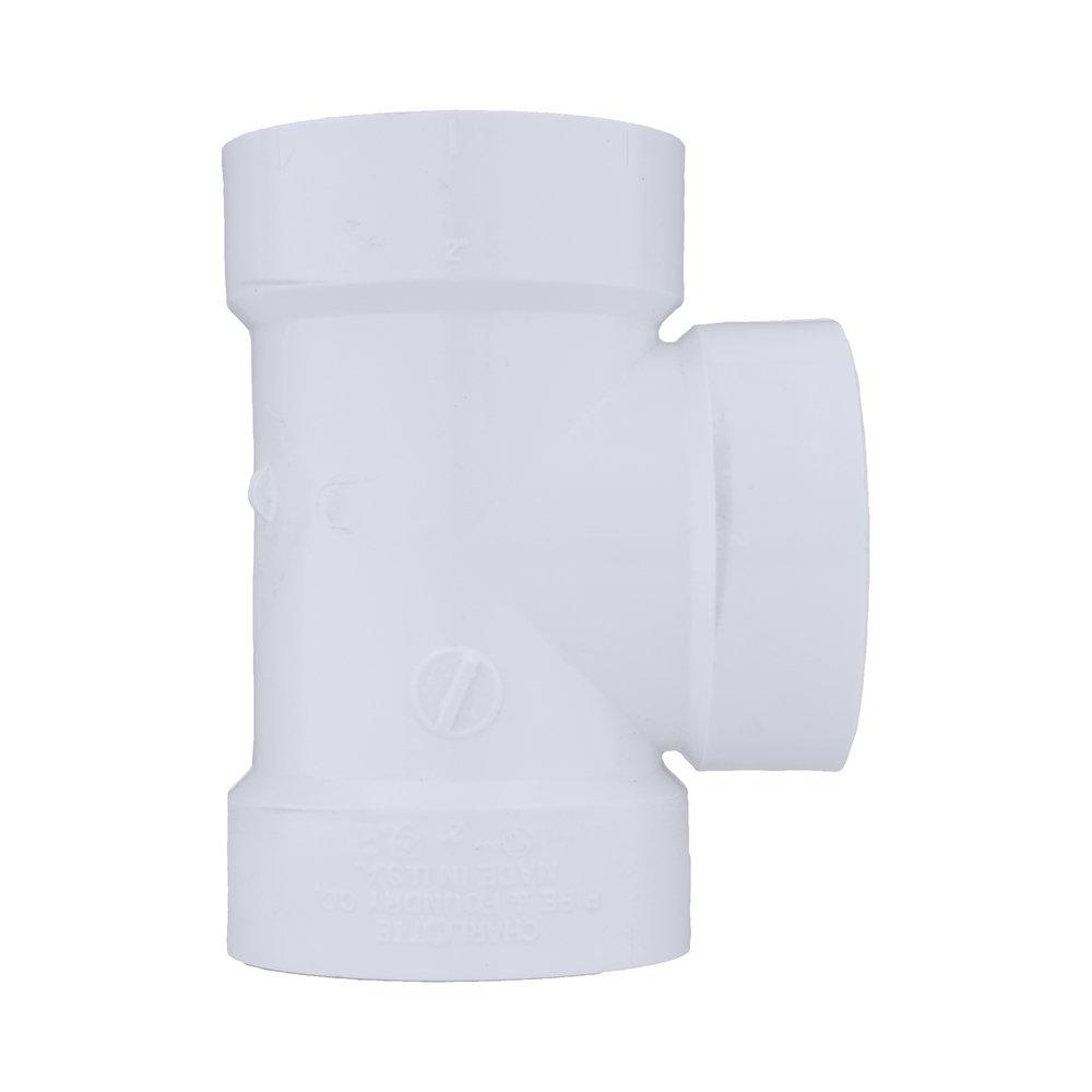 White PVC DWV Cleanout Tee (Without Plug) 
