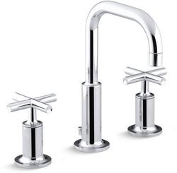 Two Handle Widespread Bathroom Sink Faucet in Polished Chrome