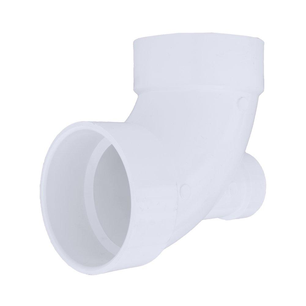White PVC DWV 90&deg; Elbow with 1-1/2 
