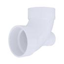 4 in. PVC DWV 90° Elbow with 2 in. Low Heel Inlet