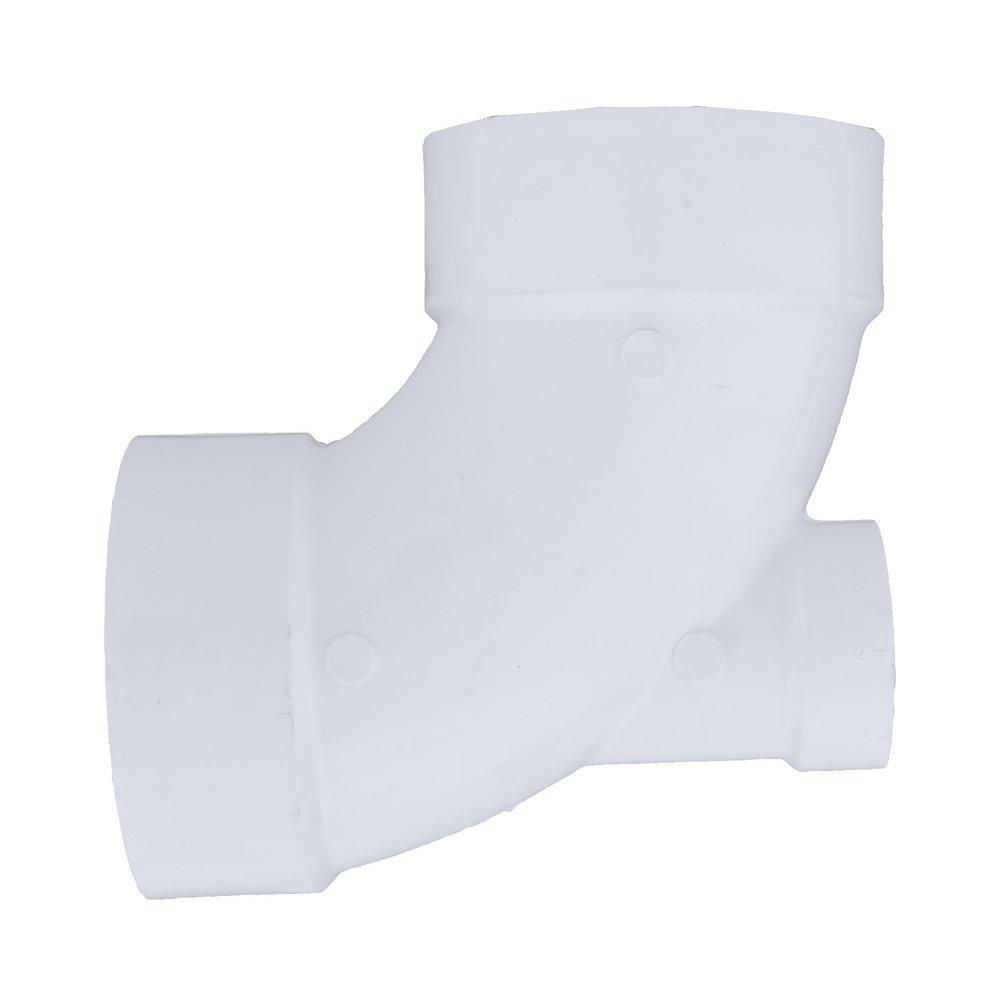 White PVC DWV 90&deg; Elbow with 1-1/2 