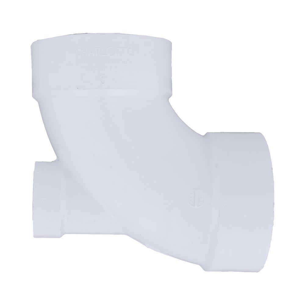 White PVC DWV 90&deg; Elbow with 1-1/2 