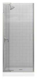 72-3/8 x 30 in. Frameless Shower Door with Crystal Clear Glass in Vibrant Brushed Nickel