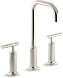KOHLER Vibrant&reg; Polished Nickel Two Handle Bathroom Sink Faucet 