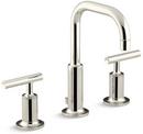 KOHLER Vibrant Polished Nickel Two Handle Widespread Bathroom Sink Faucet with Metal Pop-Up Drain Assembly 