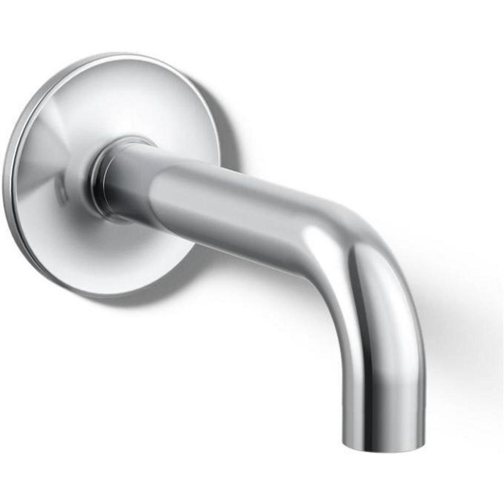 KOHLER Polished Chrome 4 x 4 in. Wall Mount Non-Diverter Bath Spout 