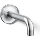 KOHLER Polished Chrome 4 x 4 in. Wall Mount Non-Diverter Bath Spout 