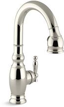 KOHLER Vibrant&reg; Polished Nickel Single Handle Pull Down Kitchen Faucet 
