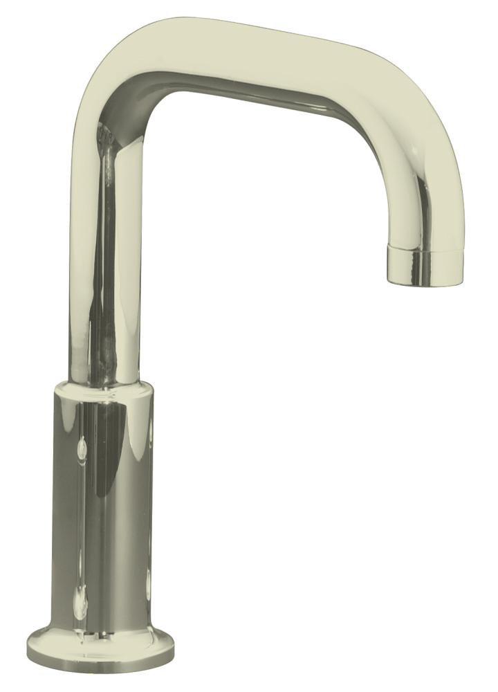 KOHLER Vibrant&reg; Polished Nickel 11-3/8 x 2-1/2 in. Deckmount Non-Diverter Bath Spout 