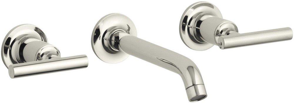 KOHLER Vibrant&reg; Polished Nickel Two Handle Widespread Bathroom Sink Faucet 