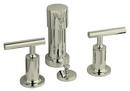KOHLER Vibrant&reg; Polished Nickel 2 Handle Lever BIDET Faucet Vertical Purist Polished Nickel 