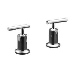 Wall Mount Tub Faucet Lever Handle Trim in Polished Chrome