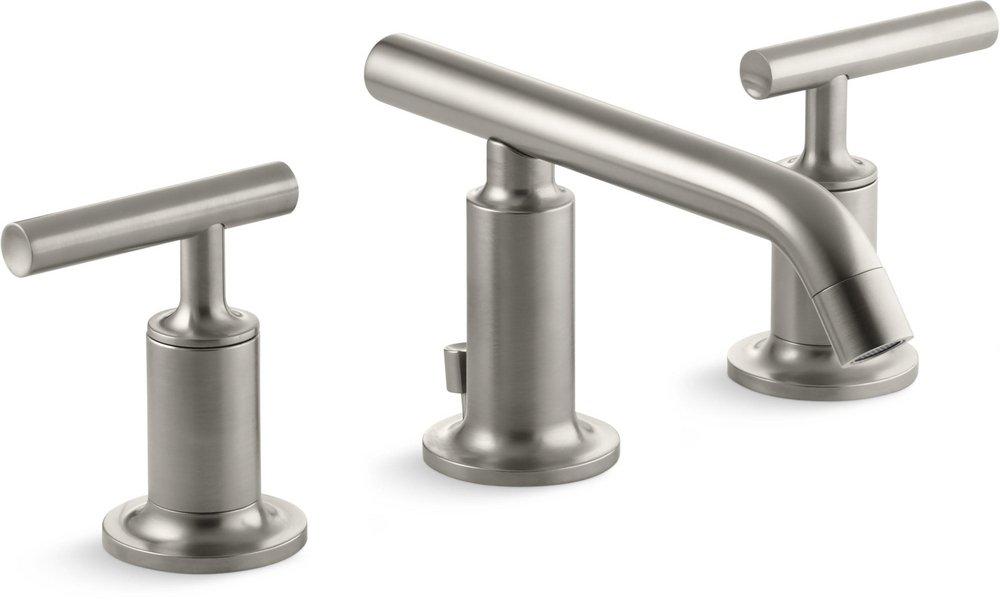 KOHLER Vibrant&reg; Brushed Nickel Two Handle Bathroom Sink Faucet 