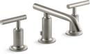 KOHLER Vibrant&reg; Brushed Nickel Two Handle Bathroom Sink Faucet 