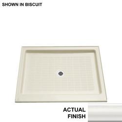48 in. x 36 in. Shower Base with Center Drain in White