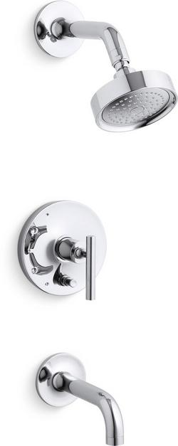 One Handle Single Function Bathtub & Shower Faucet in Polished Chrome (Trim Only)