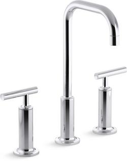 Two Handle Widespread Bathroom Sink Faucet in Polished Chrome