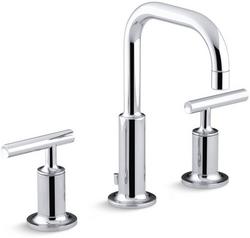 Two Handle Widespread Bathroom Sink Faucet in Polished Chrome