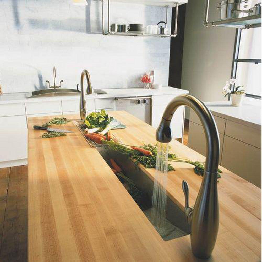KOHLER Vibrant&reg; Brushed Bronze Single Handle Pull Down Kitchen Faucet 