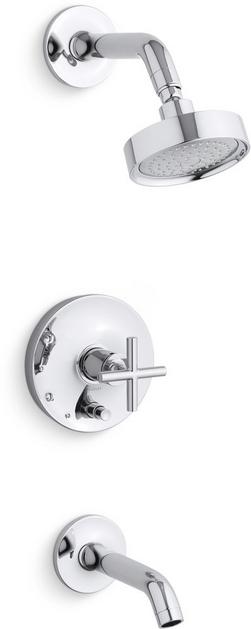 One Handle Single Function Bathtub & Shower Faucet in Polished Chrome (Trim Only)