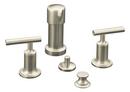 KOHLER Vibrant&reg; Brushed Nickel Double Lever Handle Vertical Bidet Faucet 