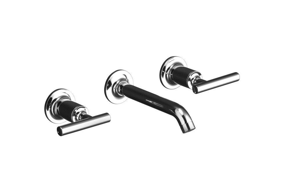 KOHLER Polished Chrome Two Handle Widespread Bathroom Sink Faucet 