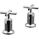 KOHLER Vibrant&reg; Polished Nickel Deckmount High Flow Bath Valve Trim with Double Cross Handle 