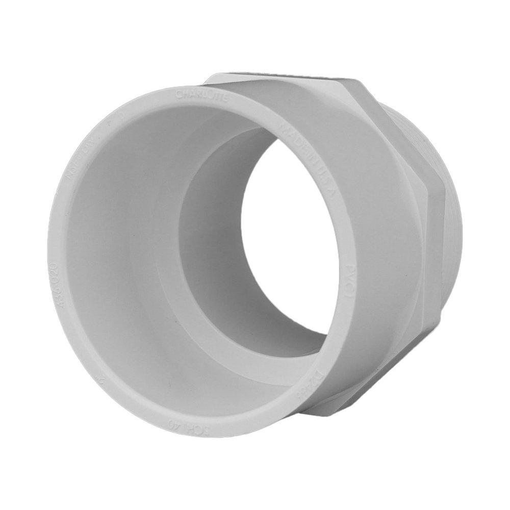 White PVC Schedule 40 Male Adapter 