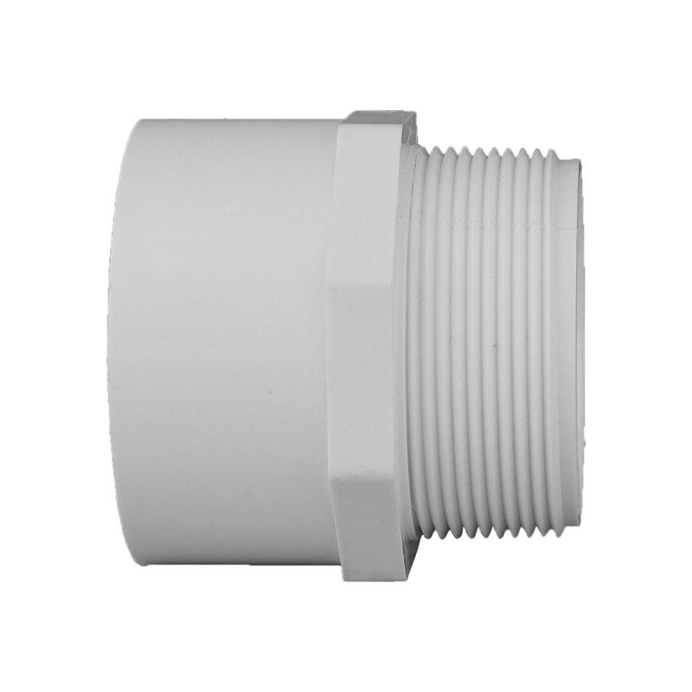 White PVC Schedule 40 Male Adapter 