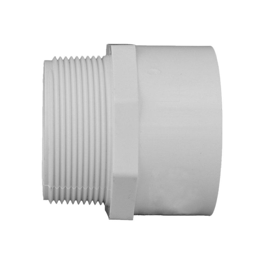 White PVC Schedule 40 Male Adapter 