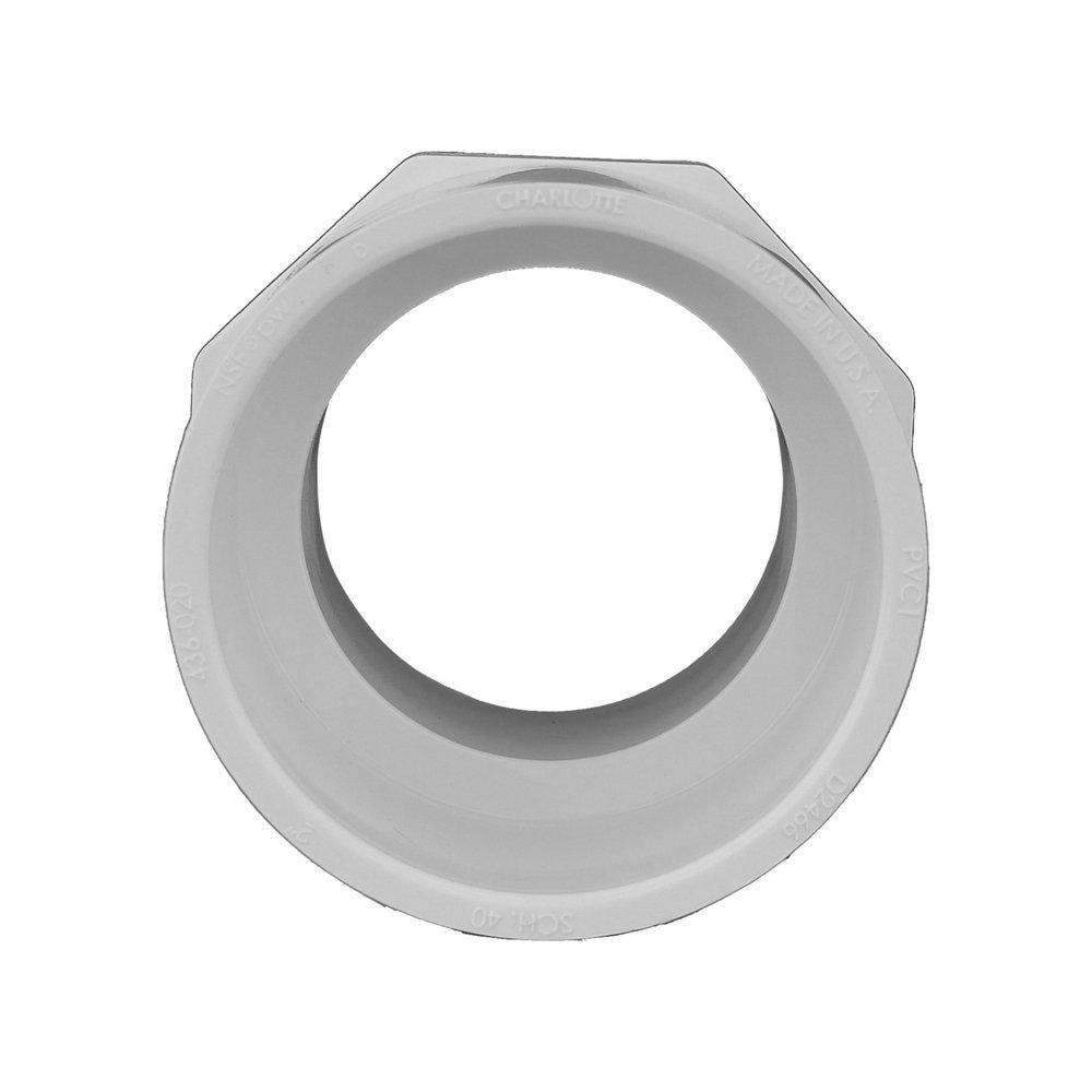 White PVC Schedule 40 Male Adapter 