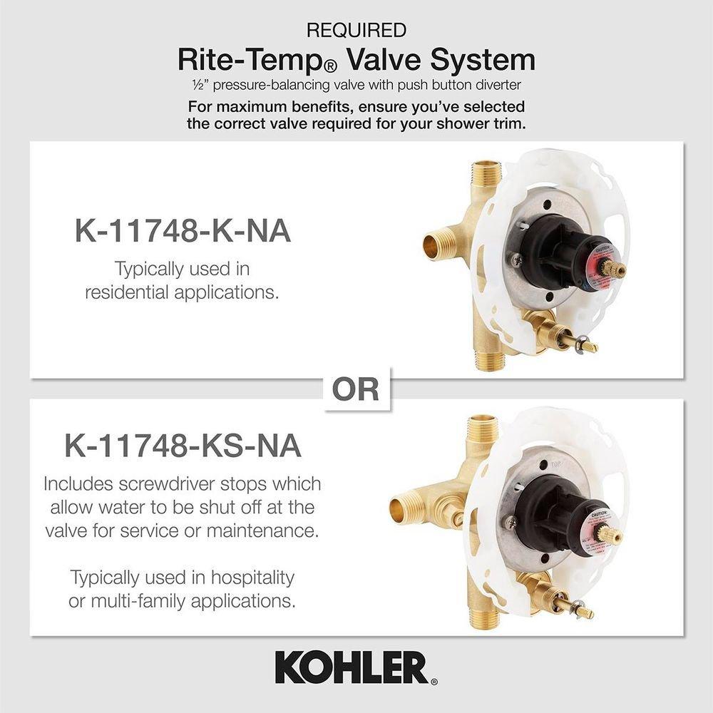 KOHLER Vibrant Polished Nickel Single Handle Single Function Bathtub & Shower Faucet (Trim Only) 