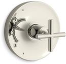 Pressure Balancing Valve Trim with Single Cross Handle in Vibrant Polished Nickel