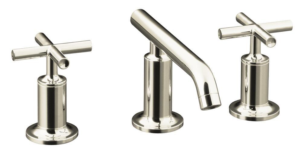 KOHLER Vibrant&reg; Polished Nickel Two Handle Bathroom Sink Faucet 