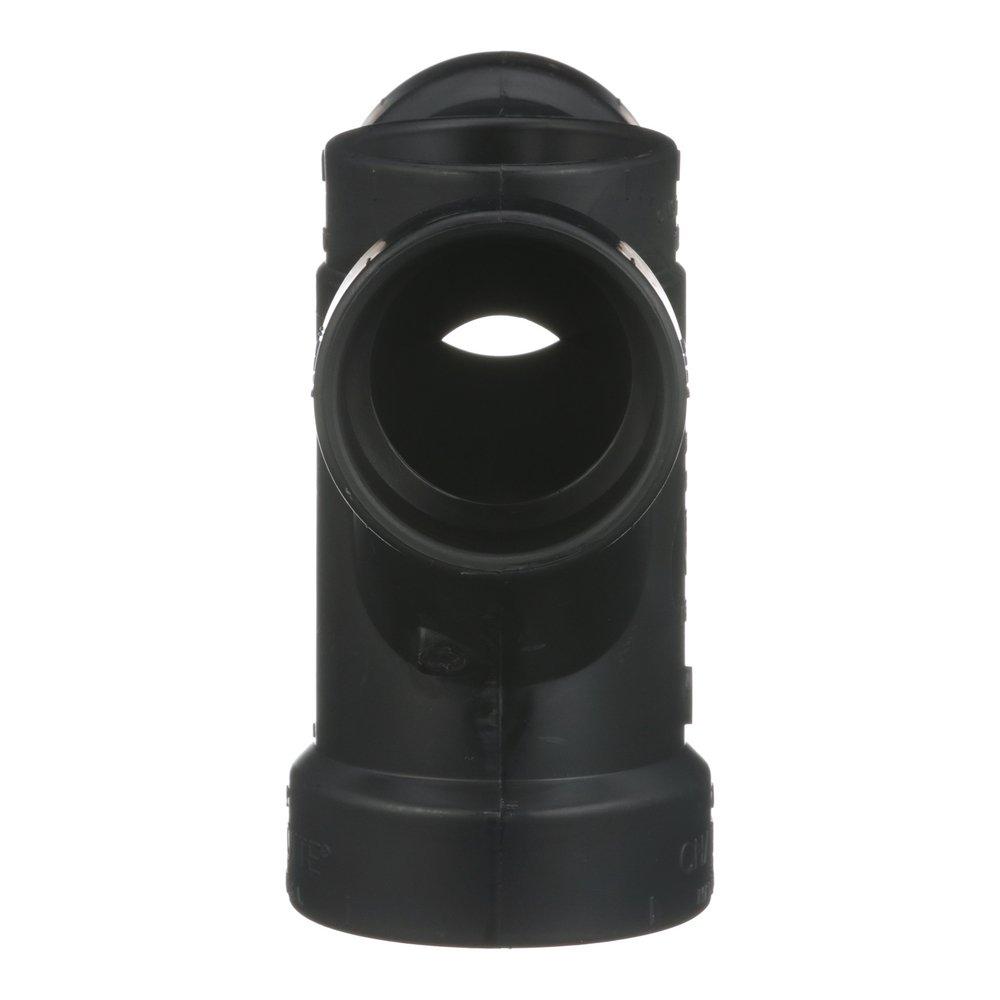 Black ABS DWV Double Fixture Tee 