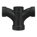 Black ABS DWV Double Fixture Tee 