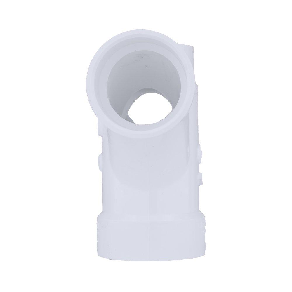 White PVC DWV Double Fixture Fitting 