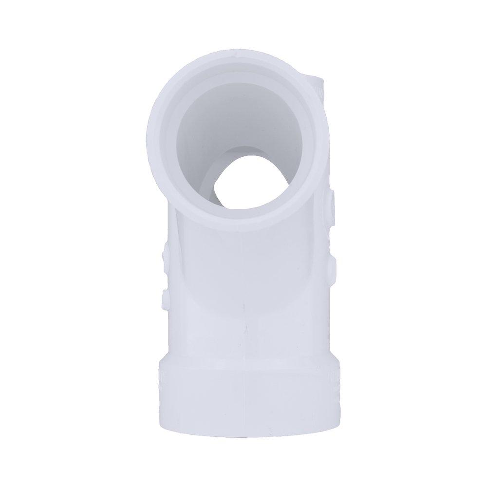 White PVC DWV Double Fixture Fitting 