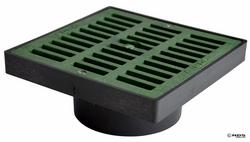 Square Grate and Pipe Adapter in Green