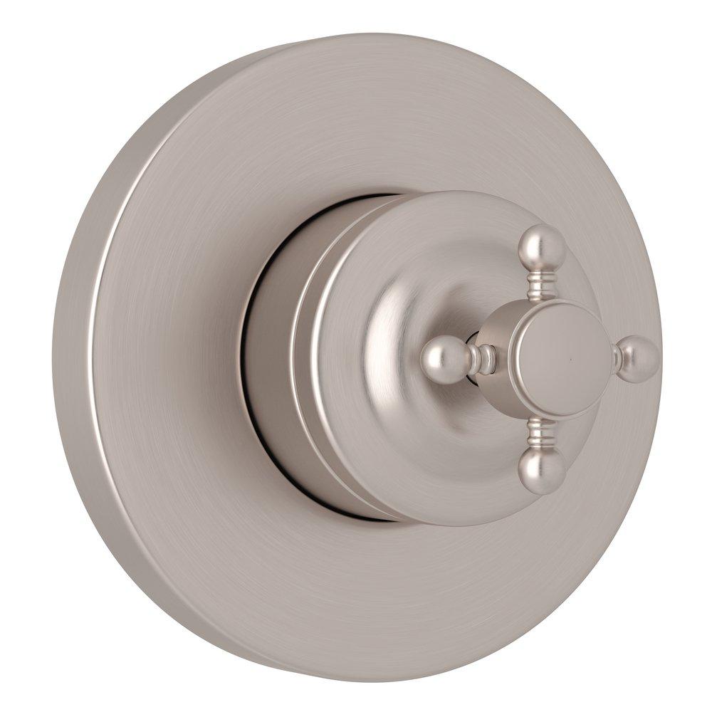 ROHL&reg; Satin Nickel Volume Control Valve Trim with Single Cross Handle 